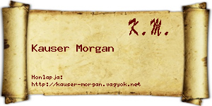 Kauser Morgan névjegykártya